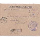 Seychelles 1963-O.H.S.S Official envelope registered (Victoria) by Air Mail. Victoria date stamp,