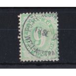 Australia inverted 1907 6D postage due, dull green, ref 11 1/2 X 11 weak double lined A so ds7w,