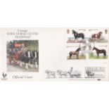 Great Britain (5 July) Shire Horse set Courage Shire Horse Centre Maidenhead Official cover, h/s,