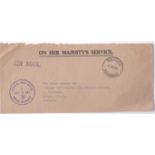 Bahamas 1962 - O.H.M.S Envelope Nassau to London, airmail h/s, Nassau date stamp and General Post