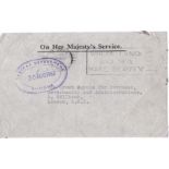 Astitva 1962 - OHMS Official envelope, used St John's to Crown Agents, Millbank, St John's 'Where