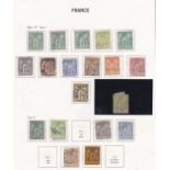 France 1876 Peace and Commerce definitive's S.G. 212,225,214, 282, 216, 232, 219, 234, 237, 269,