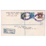 Great Britain 1939 - (1/05) King George VI, 9d,10d and 1/- on Registered FDC South Tottenham d/s,