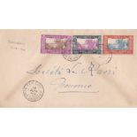 French Colonies New Caledonia 1944 Env Bouindimie (Poindime) datestamp, 1Fr, 50c rate, an attractive