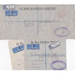 Mauritius 1962 - O.H.M.S envelope airmail, registered Post House with Harbours & Quays, signed L/S