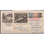 Germany 1934-1937-2x prepaid Michel P236 illustrated postcards in the 'Get to Know Germany'