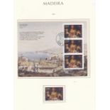 Madeira 1996 - Europa (Famous Women) min sheet SG MS306 used and 1997 Europa (legend) min sheet SG