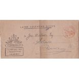 Postal History - Galashiels 1908 Lands Valuation Notice, posted Inland Revenue Galashiels, paid in