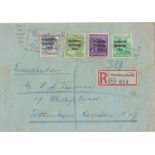 Germany (Russian Zone) 1948 - Envelope registered Naumburg (Salle) 19a to London with Soviet Zone