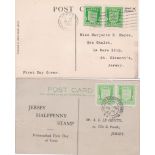 Channel Islands - 1942 ½d pair cancelled 29 JA 42.