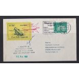 Rocket mail/Space - Envelope issued to commemorate the 1st Night Light with an illustrated Sugar