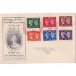 Great Britain 1940 Stamp Centenary Set on Perkins Bacon First Day Cover - Exhibition Cancellation