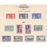 British Honduras 1937-1938 including 1938 definitive's S.G. 150-157 mounted mint part set. Cat £30+