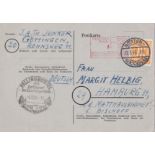 Germany 1946 - Formula postcard posted to Hamburg cancelled 27.3.1936 Norten -Hardenburg on SG A4