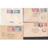 British Commonwealth 1946 - Victory First Day Covers (11) clean lot with sets on each cover
