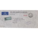 Hong Kong 1963 - O.H.M.S Airmail envelope to London Crown Agents, with Secretariat Date stamp and