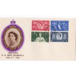 Great Britain 1953 - (3rd June) Coronation Illustrated FDC, Tadworth c.d.s, A/B