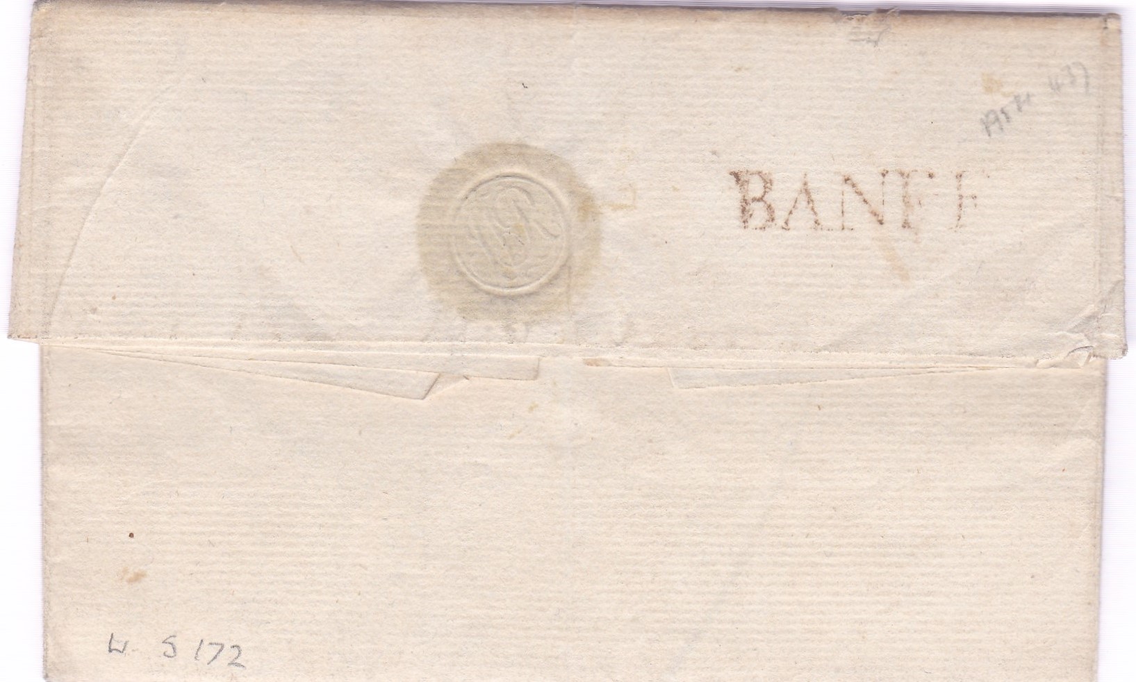 Scotland 1794 - EL Baniff to Bank Office Huntley with SL BANFF on the reverse - Image 2 of 2