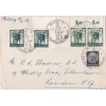 Germany 1938 - Cover to London SG650/651 x 2 & 493B scarce cover