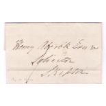 Yorkshire - 1826 EL Skipton, XX 41 x 4½ in Black, very late usage for this mark.