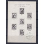 Great Britain Lundy 1953 - Coronation set black print with 2 June 1953, FD datestamp