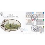 Great Britain 1989 - Christmas Set, Official Ely Cathedral, Norman Nave, (3 Keys) FDC, Autographed