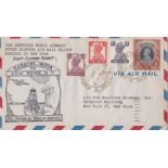 India 1947 - First Day Cover-pan American World Airways-First Clipper airmail flight Karachi-India