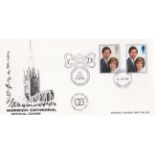 Great Britain 1981 (22/7) - Royal Wedding set on Official Norwich Cathedral Shop FDC with Norwich