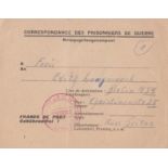 France 1947 - French P.O.W letter sheet posted from a German P.O.W held in France to his wife in the