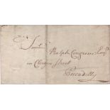London Government Penny Post 1762-(June 27th) EL Greenwich to Piccadilly, with Paid/Penny/Post **