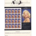 Marilyn Monroe - A thematic collection in an album mint issues and first day covers (22)