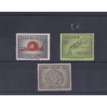 Cuba 1958 - Birth cent of de La Torre air issue, SG881-883 m/m, some adherence to card