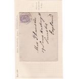 South Africa (Boer War) 1901-Envelope from Standerton arrived Leicester 14/4/01,Natal Field Post