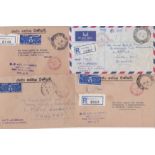 Ceylon 1960's - Official Envelopes or O.H.M.S registered, airmail, Colombo to Agents, Millbank