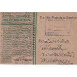 Germany 1947 - War Crimes Mail-Army mail active service envelope adapted by military authority in