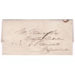 Postal History - 1823 EL London -Tamworth XXX Double rim D/M/Y