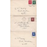 First Day Covers - Great Britain 1937 (10th May) 1/2d and 1d on FDC +1.1/2d (30 July) on FDC & 2.1/
