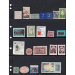 Cinderella' Revenues stamps collection - in a album of Hagner pages, substantial worldwide (100's)