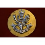 Royal Corps of Engineers WWII Officers Cap Badge (Bronze), tab fitting. K&K: 1941