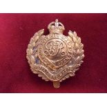 Royal Engineers WWI Economy issue Cap Badge, solid centre (Gilding meta, slider)