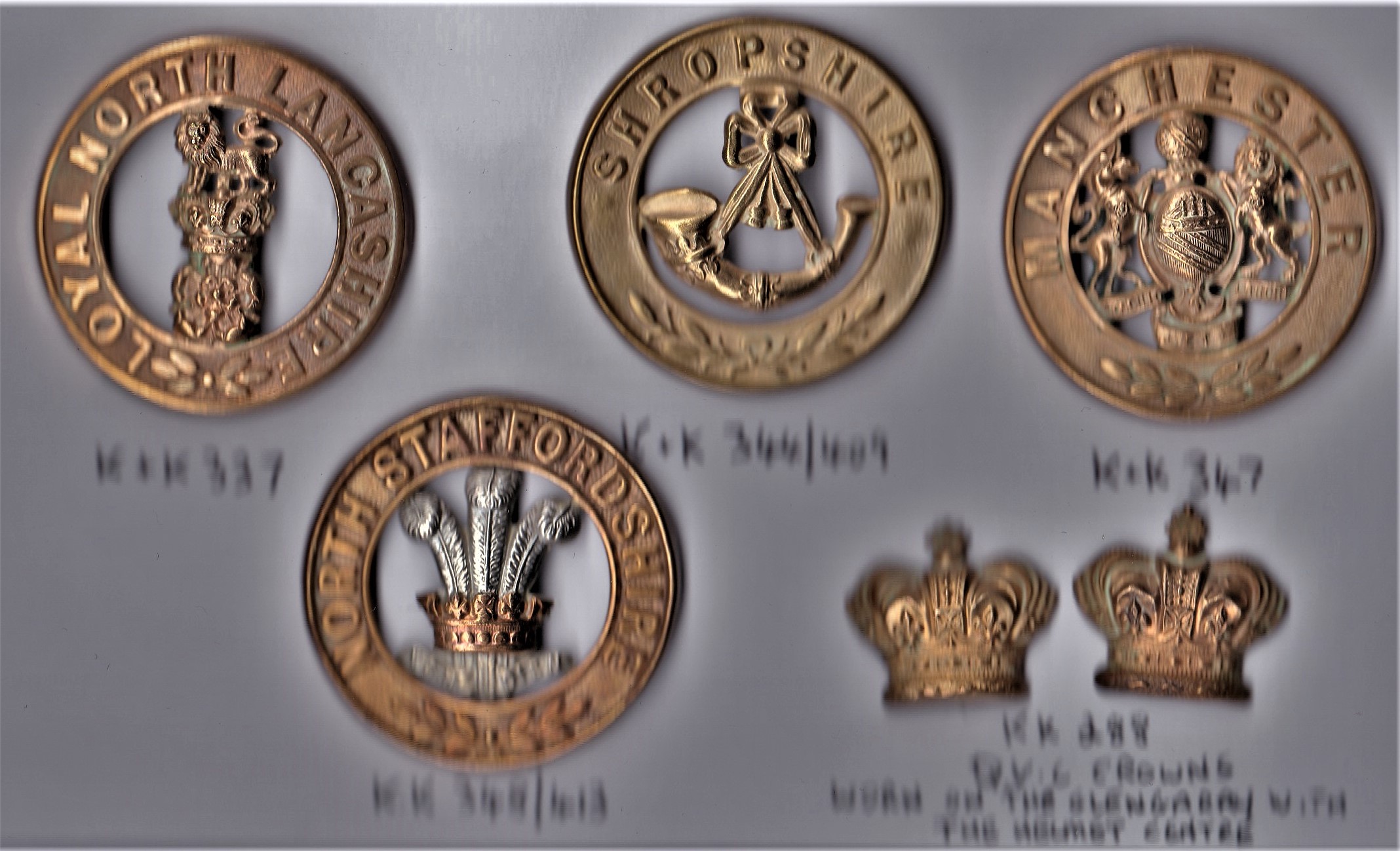 Victorian Other Ranks' Helmet-Plate Centres 1881 to 1901 including: Loyal North Lancaster Regt, - Image 2 of 2