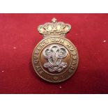 7th The Queen's Own Hussars Victorian Cap Badge (Bi-metal), two lugs. K7K: 759