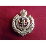 Royal Army Service Corps EIIR Officers Forage Cap Badge (Anodised and enamel), two lugs. K&K: 2118