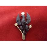 14th/20th King's Hussars EIIR Cap Badge (Black-painted and anodised), two lugs. K&K: 1907-14th/