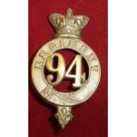 94th (Connaught Rangers) Regiment of Foot Glengarry and pre-Territorial era 1874-1881 Badge, K&K: