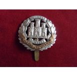 Northamptonshire Regiment WWI Forage Cap Badge (Bi-metal), slider. K&K: 2008-Northamptonshire
