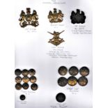 General Service Corps Cap Badges (4) WWI Larger Variant and WWII Beret Badge with Economy Plastic