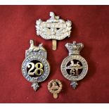 28th & 61st North Gloucestershire and South Gloucestershire Glengarry Badges with Forage Cap Badge