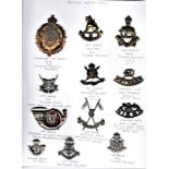 British Indian Army Cap Badges (12) including: 2nd Nizams Infantry Regt, 8th Punjab Regt, 92nd