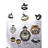 The King's (Liverpool) Regiment Cap Badge Collection (7) including: The King's Cap Badges (2) and